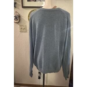 Mens Rare Style Patrick James Reserve Cashmere Crew Neck Sweater XL Blue Grey